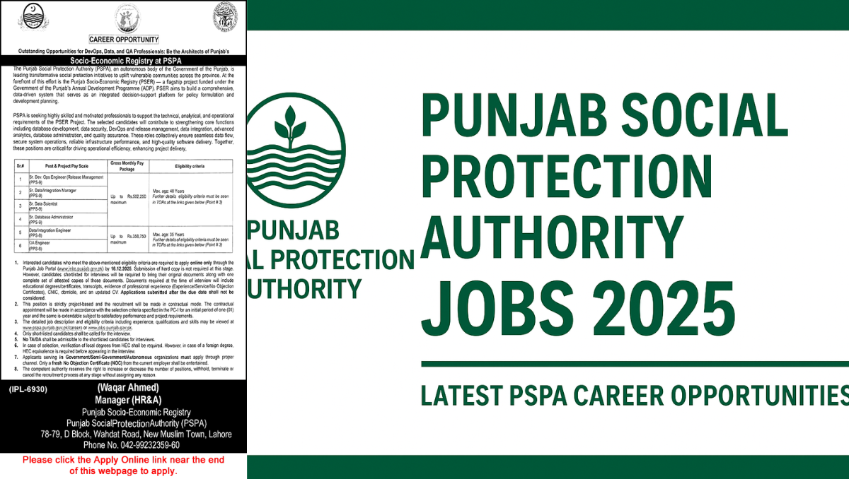 PSPA PSER Jobs 2025