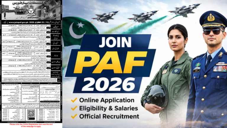 Pakistan Air Force Airmen Recruitment 2026